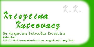 krisztina kutrovacz business card
